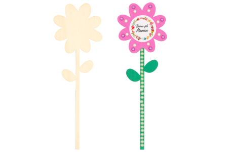 fleurs en bois - Gommettes  Fête des parents – 10doigts.fr