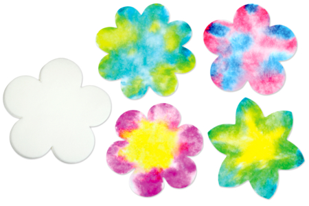 fleurs papier diffuseur filtre encre enfants - Papier diffuseur – 10doigts.fr