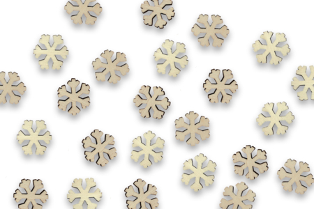 Flocon bois 2,5 x 0,3 cm x 50 pcs
 - Déco en bois brut – 10doigts.fr