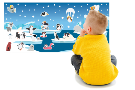 fresque banquise gommette - Gommettes Histoires et décors – 10doigts.fr