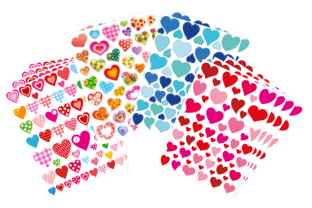 gomemttes coeurs pour enfants - Gommettes coeurs – 10doigts.fr
