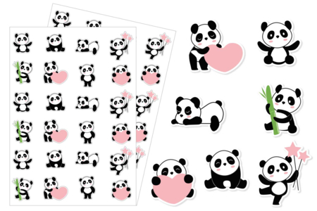 Gommette panda - Gommettes Animaux – 10doigts.fr