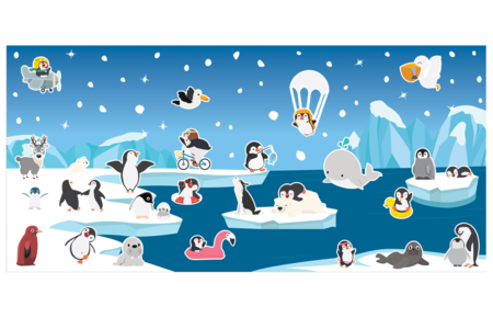 gommettes banquise et décors - Gommettes Histoires et décors – 10doigts.fr