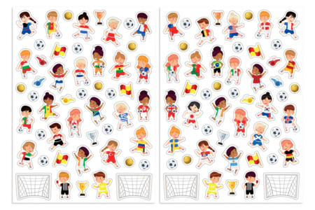 Gommettes Football - 1 set (2 planches) - Gommettes Histoires et décors – 10doigts.fr