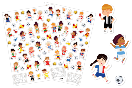 Gommettes Football - 2 planches - Gommettes Histoires et décors – 10doigts.fr