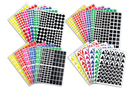 gommettes géométriques - Gommettes formes assorties – 10doigts.fr