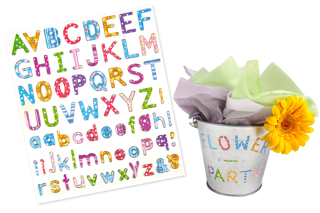 gommettes lettres - Gommettes Alphabet, messages – 10doigts.fr