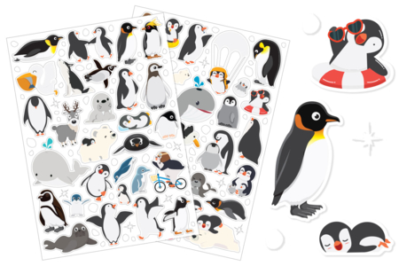 gommettes pinguin - Gommettes Histoires et décors – 10doigts.fr