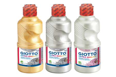 gouache métal giotto - Peinture métallisée et nacrée – 10doigts.fr