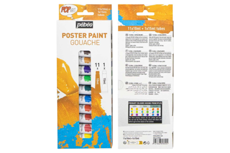 gouache pébéo pop art - Peinture gouache liquide – 10doigts.fr