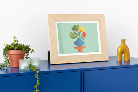 grand cadre en bois pour affiches et photos - Cadres photos en bois – 10doigts.fr