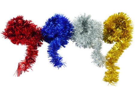 Guirlandes métallisées - 4 couleurs assorties - Guirlandes et suspensions Noël – 10doigts.fr