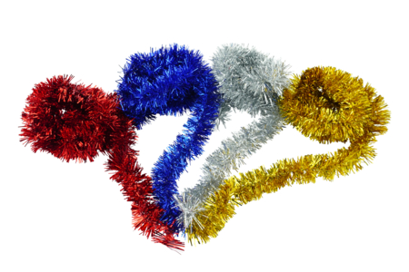 Guirlandes métallisées - 4 couleurs  - Guirlandes et suspensions Noël – 10doigts.fr