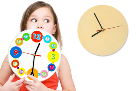 horloge bois ronde avec mécanisme - Horloges à fabriquer – 10doigts.fr