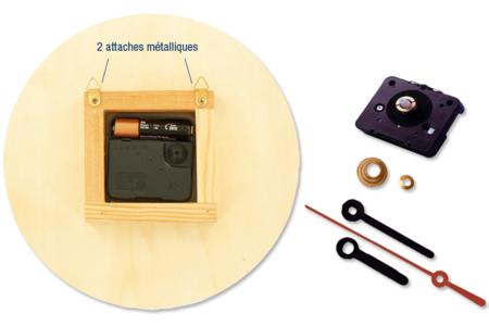 Horloge en bois avec mécanisme à quartz - Horloges en bois – 10doigts.fr