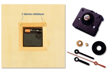 Horloge en bois avec mécanisme à quartz - Horloges en bois – 10doigts.fr