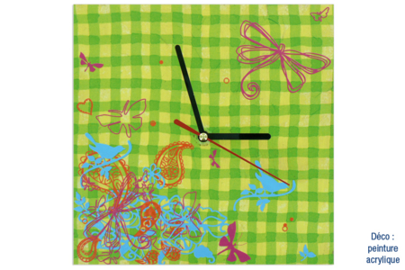 Horloge en bois avec mécanisme à quartz - Horloges en bois – 10doigts.fr