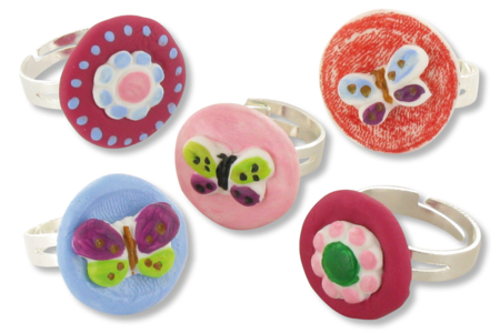 Kit bijoux en pâte imitant la porcelaine - Activités manuelles modelage – 10doigts.fr