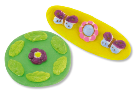 Kit bijoux en pâte imitant la porcelaine - Activités manuelles modelage – 10doigts.fr