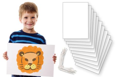 Grandes cartes + élastiques spéciaux - Lot de 10 - Masques – 10doigts.fr