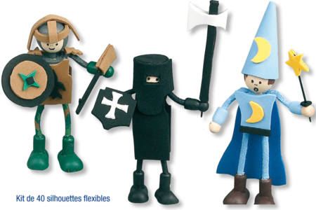 Kit de 40 silhouettes flexibles - Jeux et Jouets en bois – 10doigts.fr