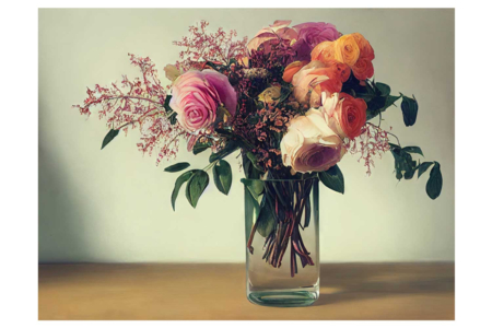 Kit diamond painting, bouquet, 30x40 cm - Diamond Painting : Kit complet – 10doigts.fr