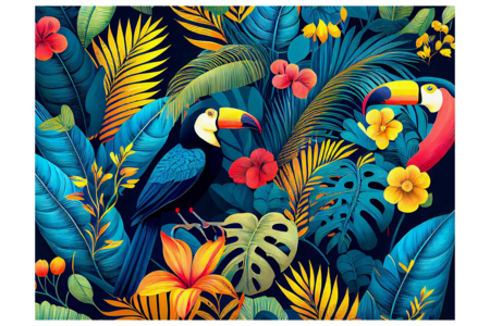 Kit diamond painting, Tropical, 30x40 cm - Diamond Painting : Kit complet – 10doigts.fr