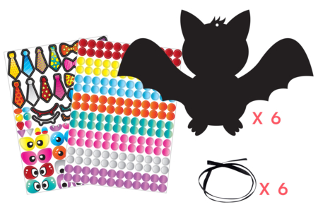kit halloween chauve-souris - Kits créatifs Halloween – 10doigts.fr