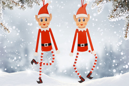 Kit lutins farceur à suspendre - 4 pièces - Guirlandes et suspensions Noël – 10doigts.fr