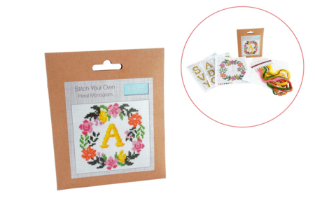 Kit Monogramme point de croix - Kits Mercerie – 10doigts.fr