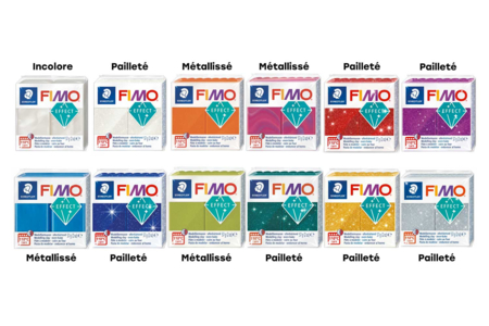 Kit pâtes Fimo Effect 57 gr - 12 couleurs - Pâtes Fimo Effect – 10doigts.fr