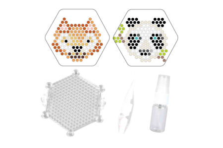 Kit Perles d'eau fusibles  renard & panda - Aqua perles – 10doigts.fr