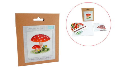 Kit points de croix : Champignons - Kits Mercerie – 10doigts.fr