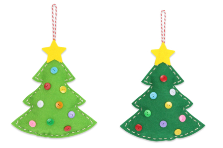 kit sapin à suspendre  - Kits en feutrine – 10doigts.fr