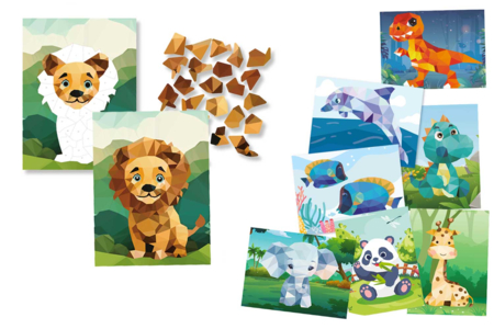 Kits de tableaux gommettes au numéro : Thèmes au choix - Kits animaux et nature – 10doigts.fr