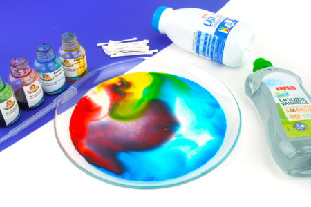 lait magique expérience enfant - Activités manuelles apprendre les couleurs – 10doigts.fr