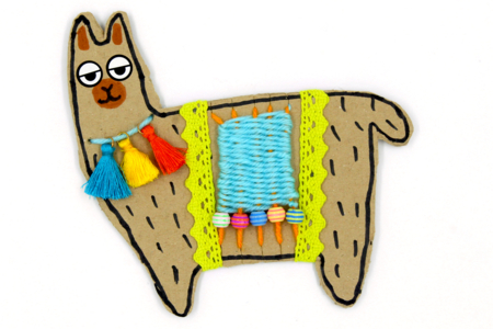 lama carton bricolage enfants - Activités manuelles animaux – 10doigts.fr