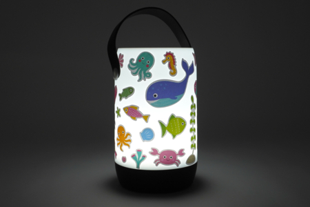 lampe veilleuse océan poissons - Articles lumineux, guirlandes et bougies LED – 10doigts.fr