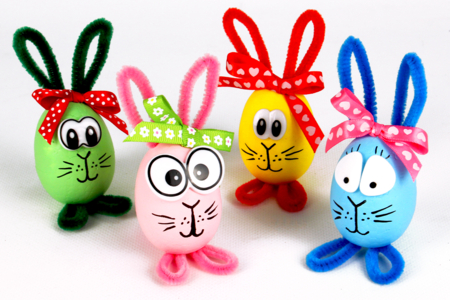 lapin paque senfants facile rigolo activité - Activités manuelles DIY Pâques – 10doigts.fr