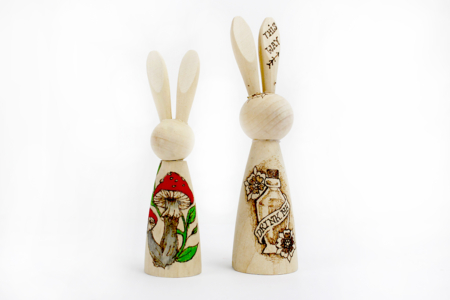 lapins pyrogravés - Pyrogravure – 10doigts.fr