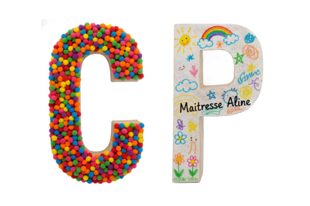 lettres papier maché cp - Lettres en carton – 10doigts.fr