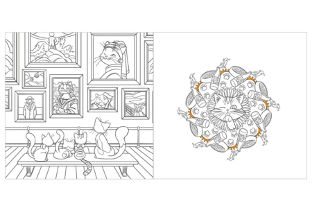 Livre de coloriages géant chats - Livres de coloriage et dessins – 10doigts.fr