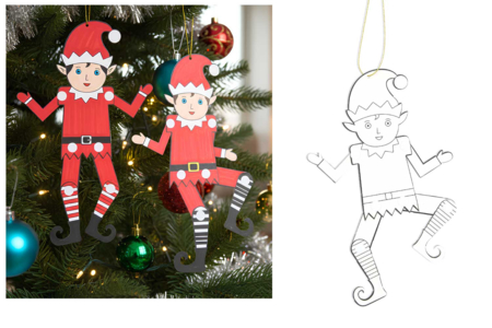 luins farceur à colorier - Kits créatifs de Noël pour les enfants – 10doigts.fr