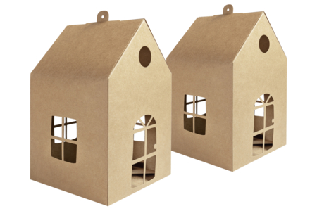 maison carton kraft - Photophores Noël – 10doigts.fr