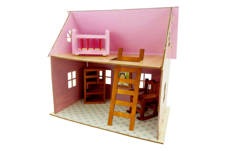 maison en bois de poupées - Maquettes en bois – 10doigts.fr