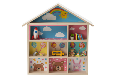 Maison étagère à décorer - Suspensions et déco murale – 10doigts.fr