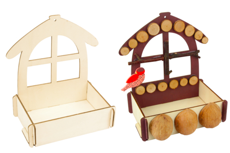 mangeoire à monter en bois - Nichoirs en bois – 10doigts.fr