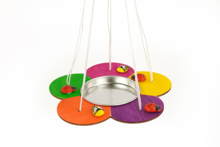 Mangeoire fleur en bois printemps - Nichoirs, mangeoires en bois – 10doigts.fr