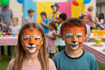 maquillage tigre fille et garçon - Activités manuelles de maquillage pour se déguiser et faire la fête – 10doigts.fr
