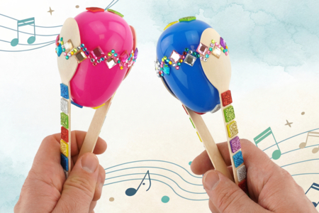maracas carnaval enfant DIY - Activités manuelles Carnaval, Mardi gras – 10doigts.fr